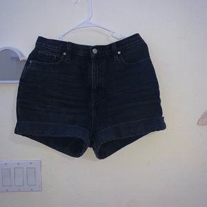 Black Denim Shorts
